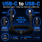 2-in-1 USB Type-C Charging Cable