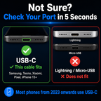 2-in-1 USB Type-C Charging Cable