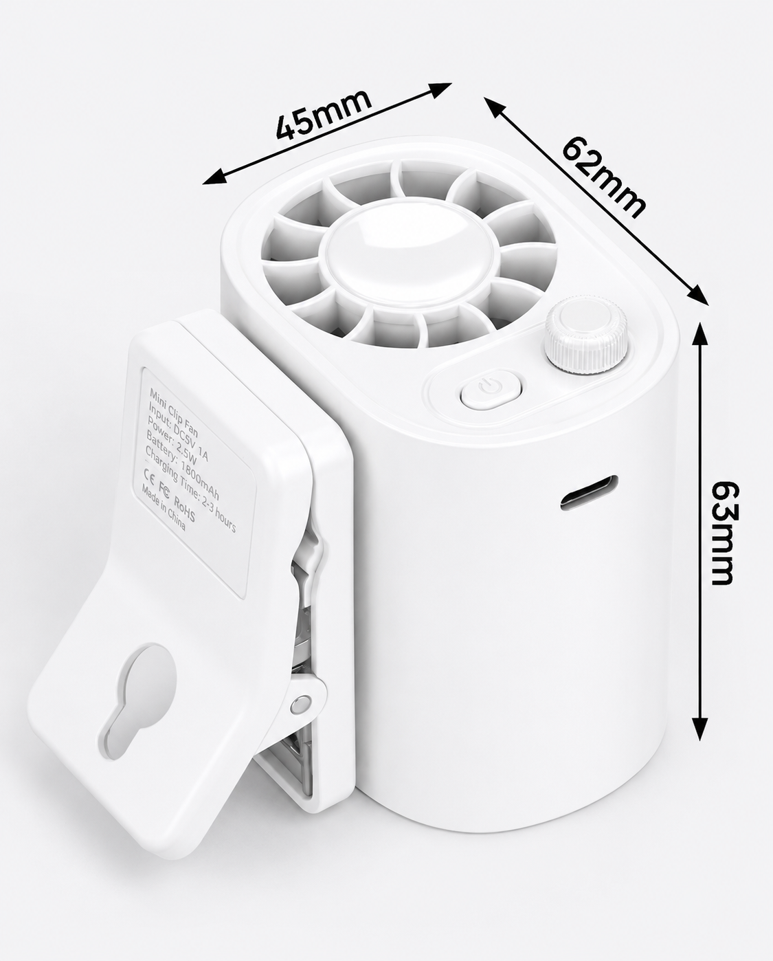 Portable Clip Fan · Cool Air Anywhere You Go