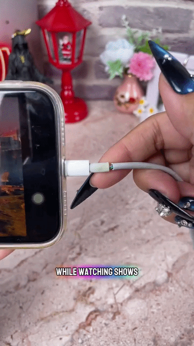 2-in-1 charging cable with phone stand