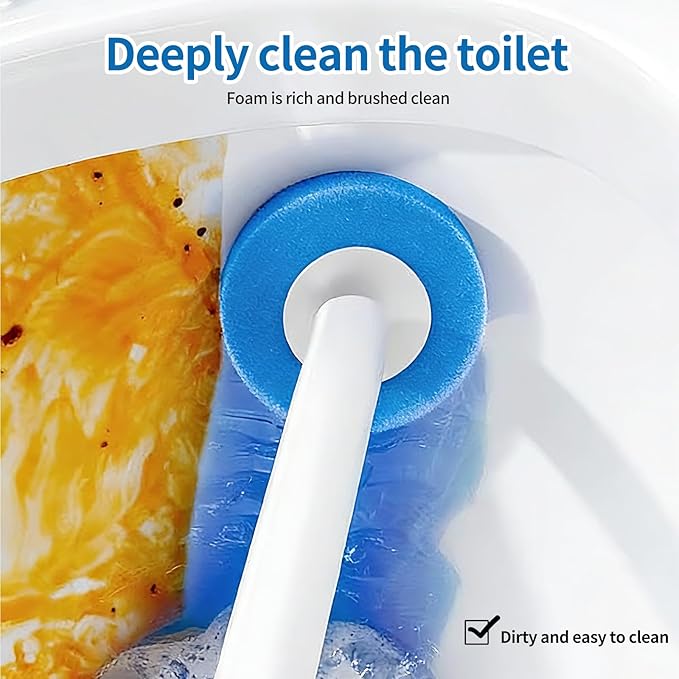 Family using disposable toilet wand
