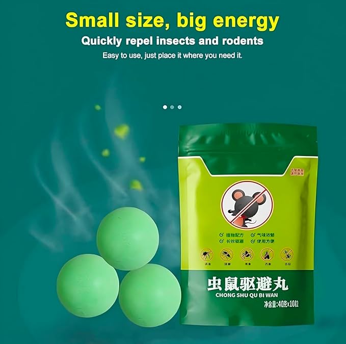 Natural Pest Repellent 10 Balls — Repel Rats, Cockroaches, Bedbugs & Mosquitoes