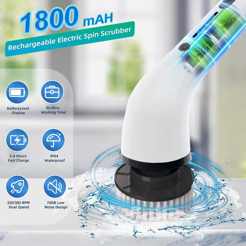 Electric Spin Scrubber, Cordless Shower Scrubber