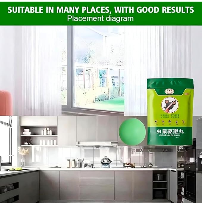 Natural Pest Repellent 10 Balls — Repel Rats, Cockroaches, Bedbugs & Mosquitoes