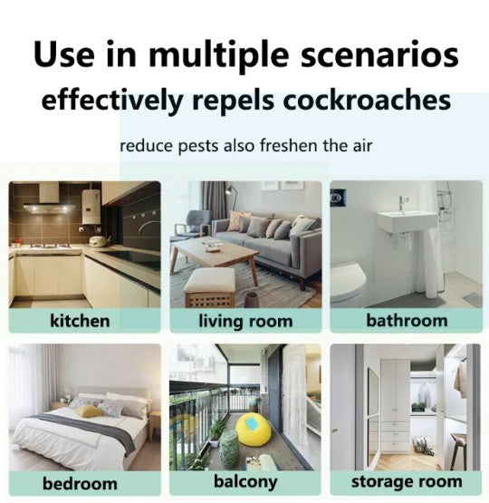 Use cockroach repellent in kitchen living room bathroom bedroom
